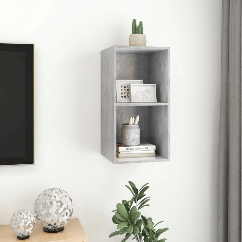 Dellatorre Cube Shelf, Concrete Grey