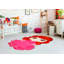 Tapis rose / rouge tissé à la machine Fung-2041082144