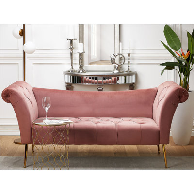 Uriel Velvet Chaise Lounge