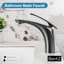 Robinet de lavabo de salle de bain à poignée simple 0ontZ Gunmetal Black-130119084