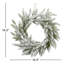 Couronne de Noël artificielle en pin lourdement floqué - 16,5 po - non éclairé