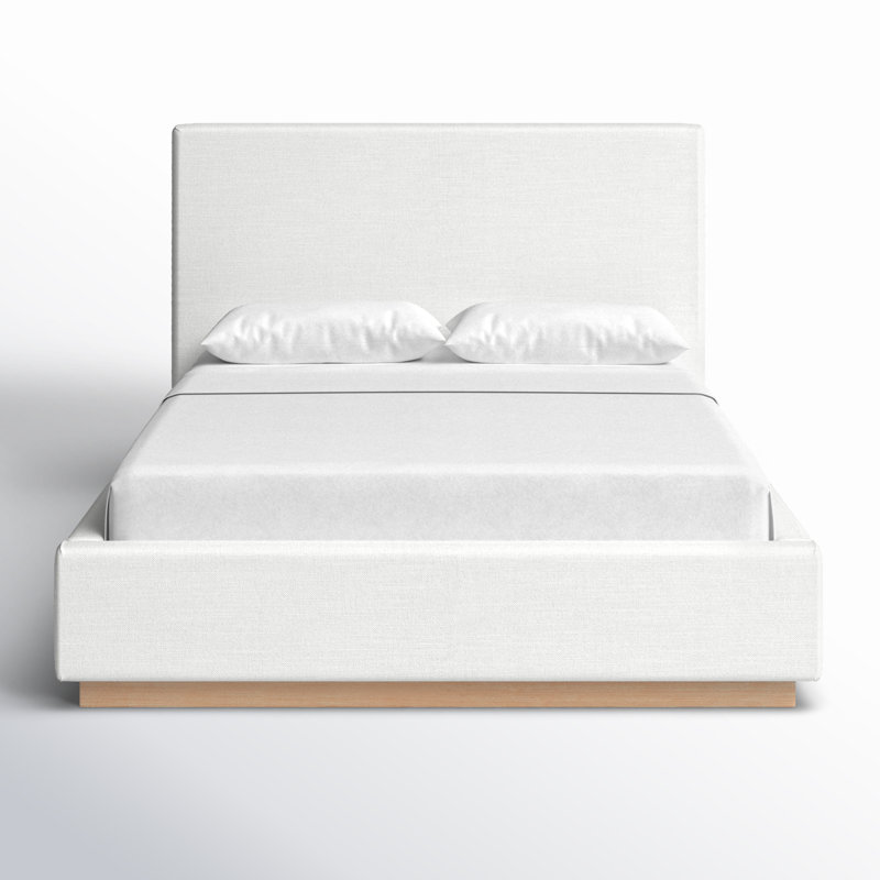 Pippin 100% Linen Bed, White, Queen