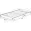 Structure de lit plateforme simple en métal 6 pouces, profil bas avec conception en arc, support de lattes en acier, silencieux, aucun sommier tapissier requis, blanc-552983205-552983210-552983206