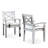 Of 2 Silver Gray Dining Chairs - Solid Wood Construction For Outdoor Entertaining ( 2) Finish A Stylish Patio