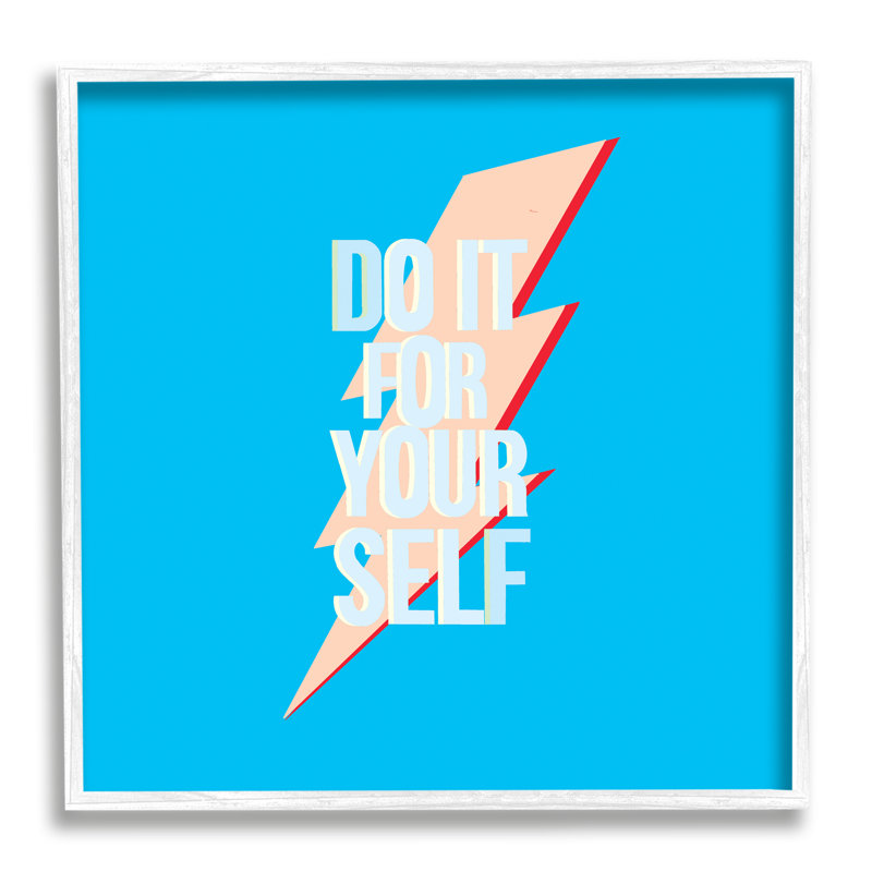 «Do It For Yourself Self Care On Wood» par Ashley Singleton, impression, H 12 po x l 12 po, Blanc