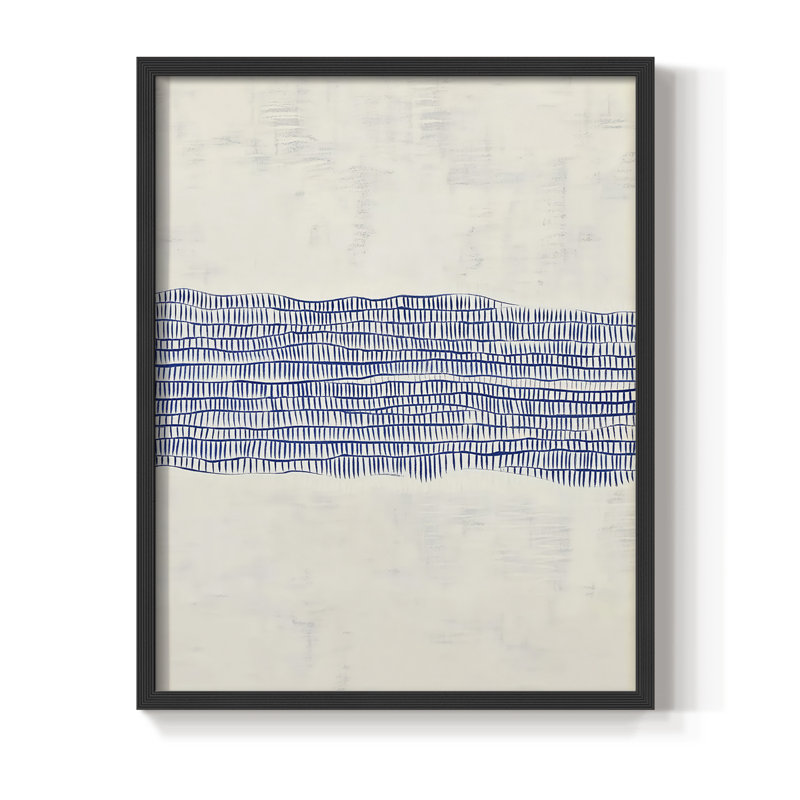 Abstrait, reproduction encadrée CDL XXVI - prêt à être accroché , H 20 po x l 16 po, Noir