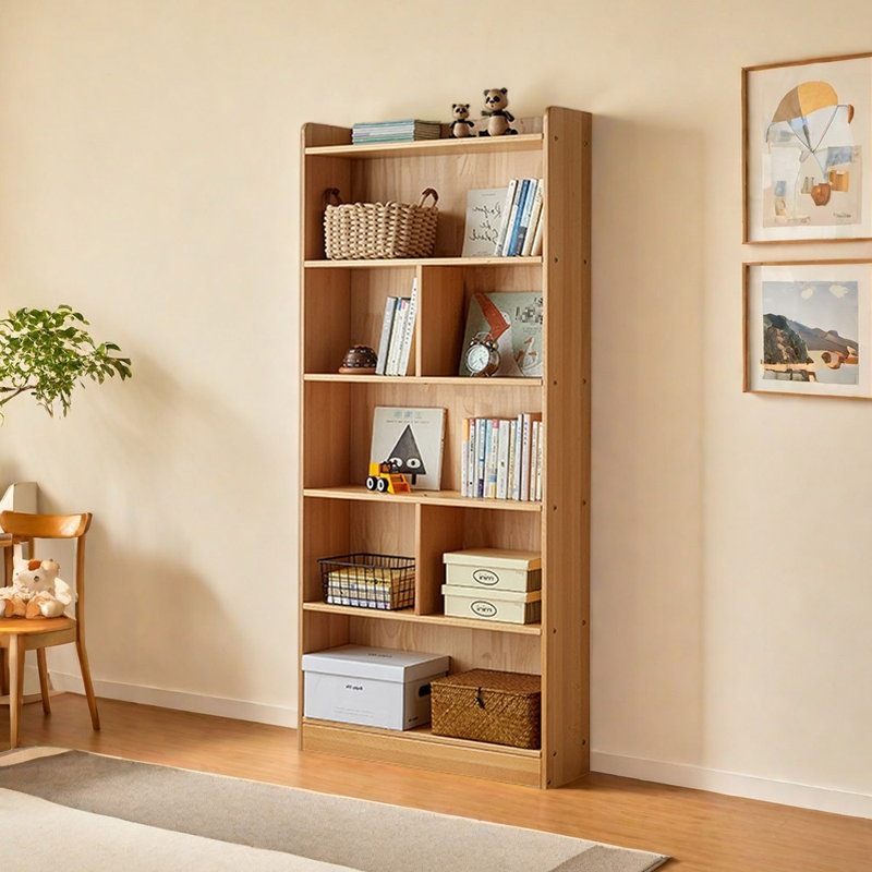 Bibliothèque de rangement à la mode, (6 tablettes) H 69,29 po x l 31,5 po x P 9,45 po
