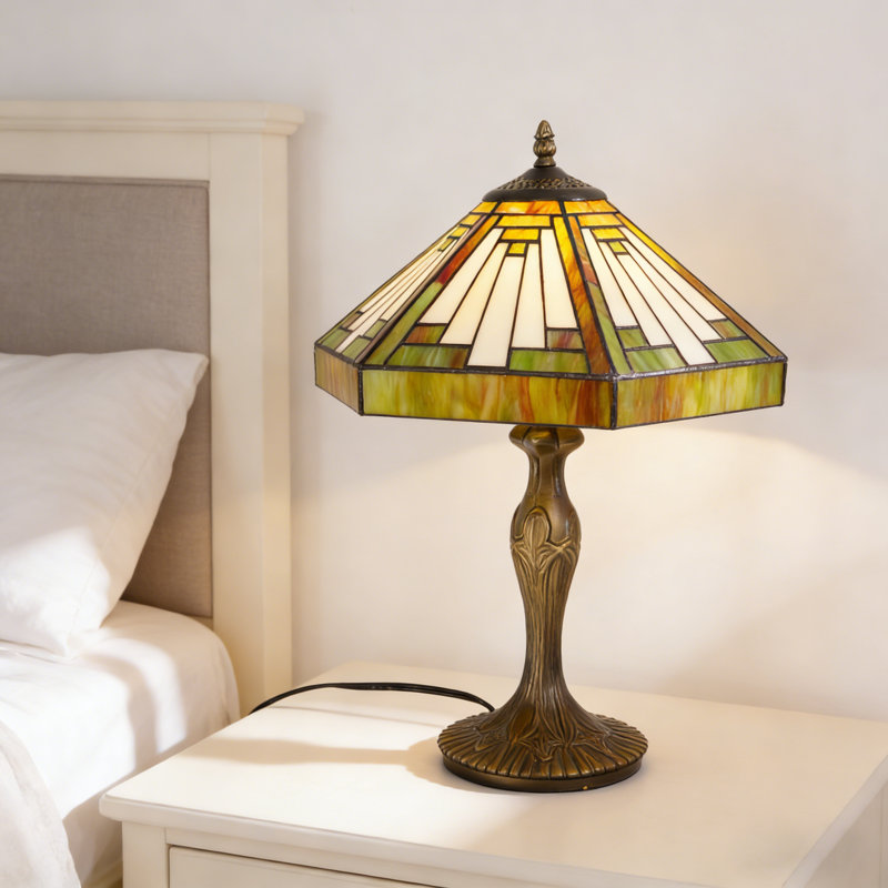 17.7"h Tiffany Stained Glass Table Lamp