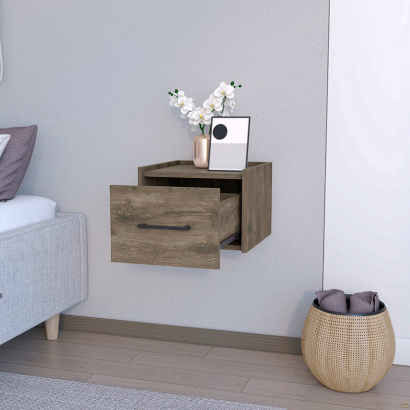 Table de chevet flottante, Marron foncé