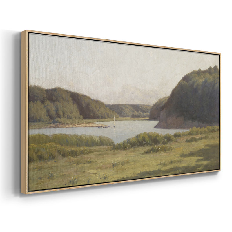 Série paysage - DCCDXIV - Toile tendue avec châssis, prête à accrocher, Naturel, H 21 po x l 41 po