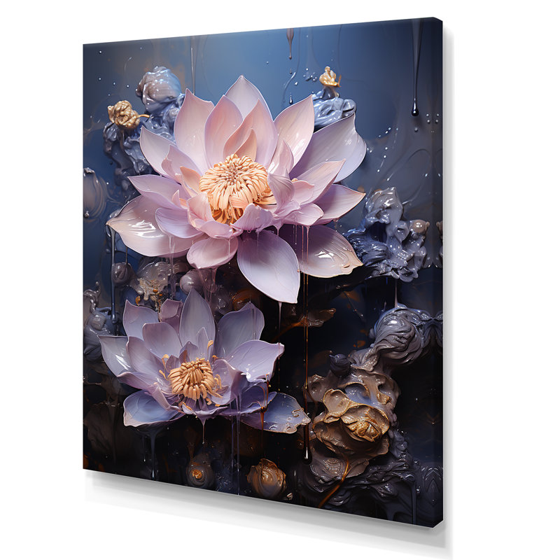 Serenity Blossum Lotus II, Toile tendue, 32" H x 24" W
