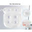 Oreillers de bain de luxe pour baignoire Soft Mesh avec 6 ventouses, blanc-1656471718