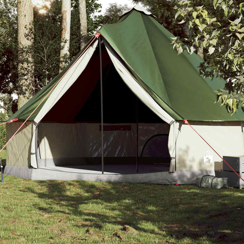 Tente familiale Vidaxl Tipi 10 personnes imperméable, Vert