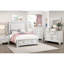 Table de chevet blanche avec tiroirs Pearl