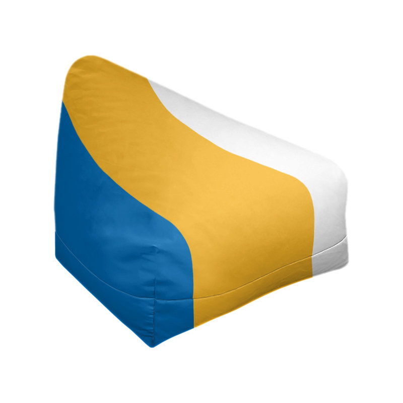 Golden State Bean Bag Cover, 2" x 27" x 30", Royal Blue/California Golden Yellow/White