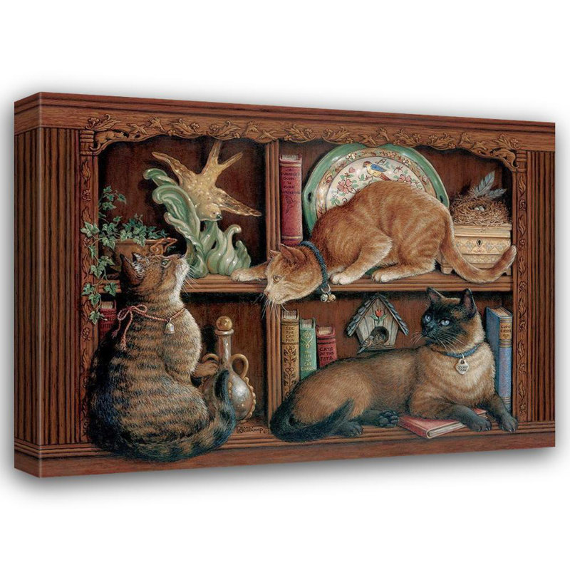 Lark Manor Kruskamp, Janet Gallery Wrapped Canvas Art Titled: The Birdwatchers, 36" H x 47" W