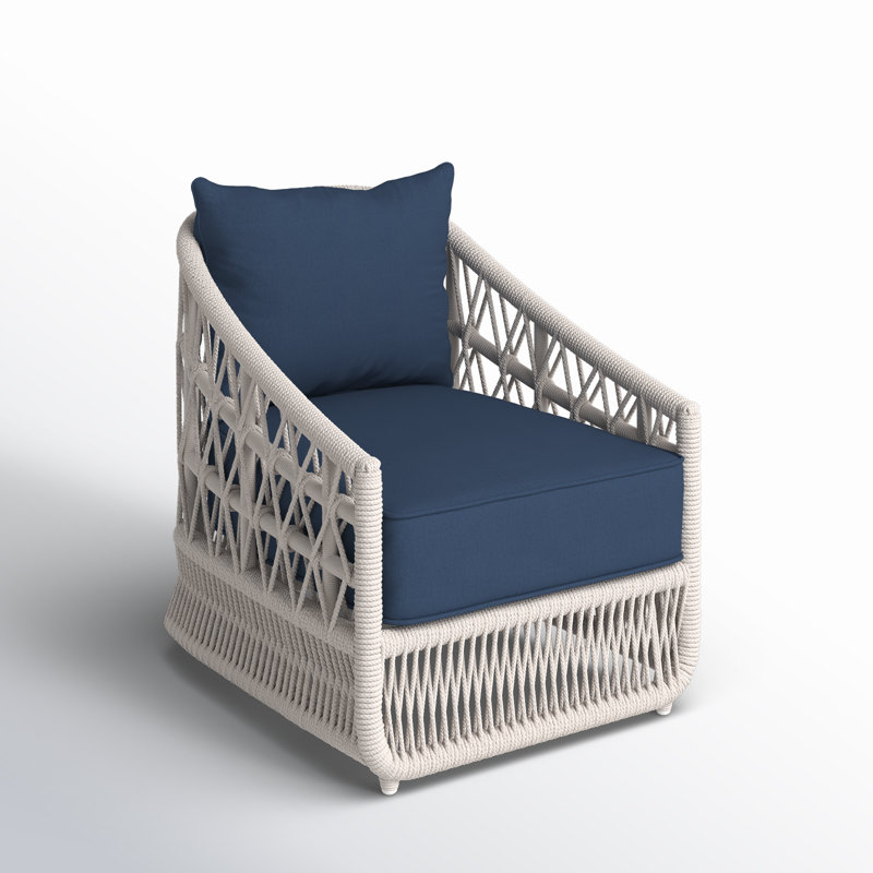 Lucan Patio Chair with Sunbrella Cushions, Echo Midnight Sunbrella®