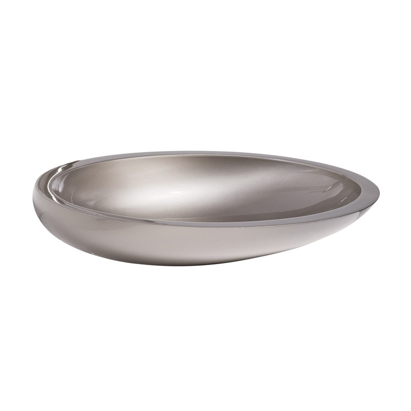 Vetro Freddo 21.3'' L Bathroom Sink, Platinum