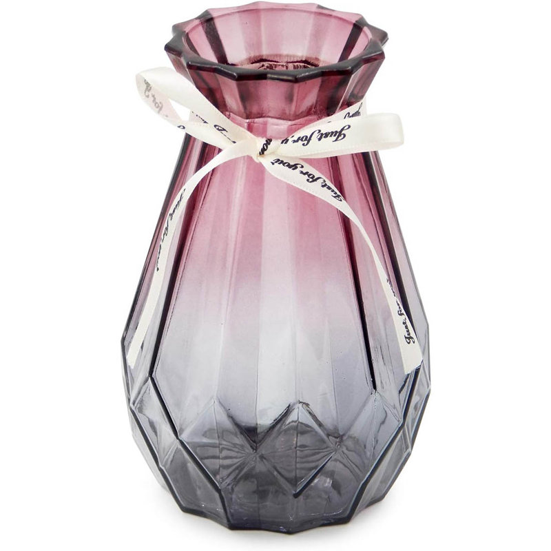 Glass Table Vase, Purple/Grey