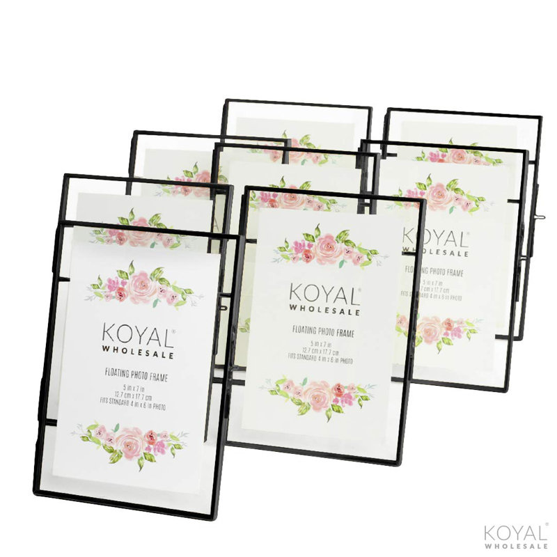 Metal Matte Floater Picture Frame with Mat, 7" x 5"