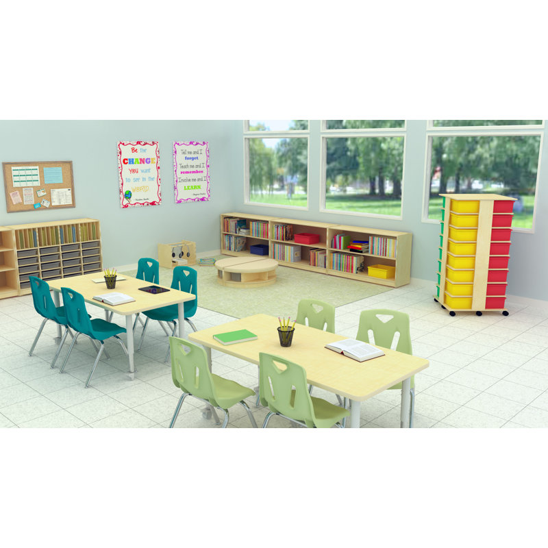 Adjustable Baltic Birch Kids Mobile Bookcase
