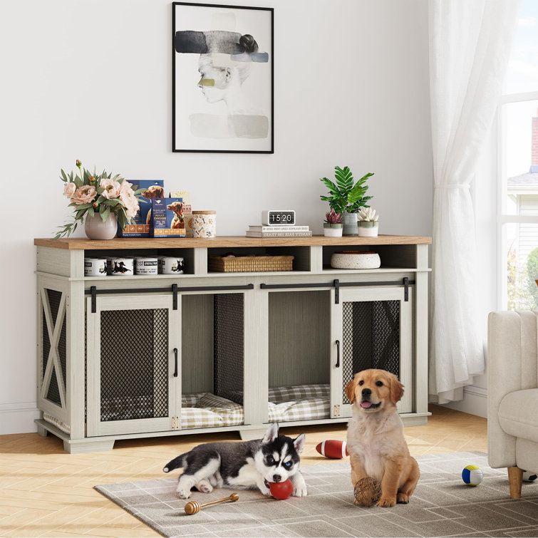 (Box 1/2)Dog Crate With Double Doors(Similar color)