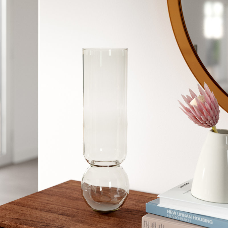 Glass Table Vase, 11.5" H x 4" W x 4" D
