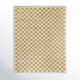 Walker Checkered Mustard/Cream Shag Area Rug