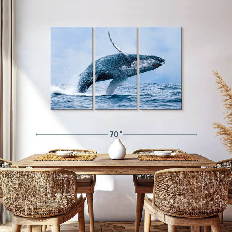 Brampt Leaping Humpback Whale, 36" H x 57" W