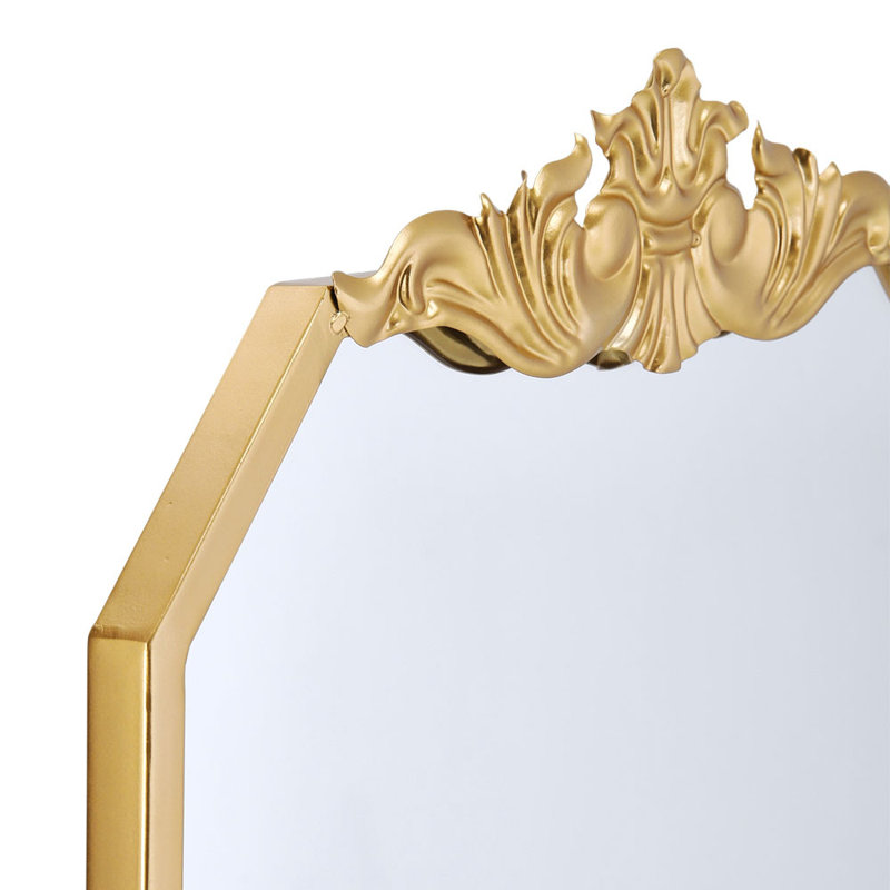 Gael Iron Arch Mirror, 90cm H x 60cm W, Gold