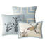 Édredon 7 pièces pour grand lit, sergé de coton, oiseau à feuilles, 2 taies décoratives, 3 coussins décoratifs, 1 grande literie lavable à la machine et jupe de lit-121159124