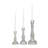 Set of 3 12.05 " Glass Candlestick