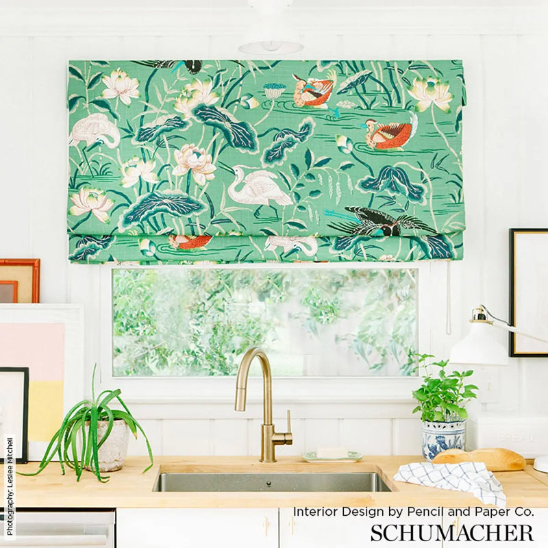 Lotus Garden Fabric, Jade