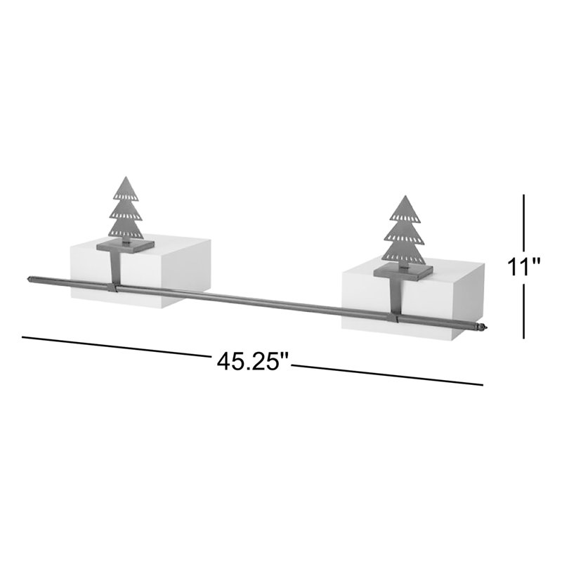 Pine Tree Stocking Holder, White