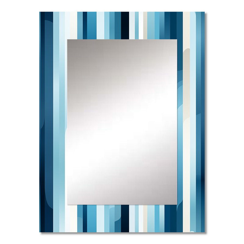 Motif rayé Ahian Blue Horizon Lines, 32 po x 24 po