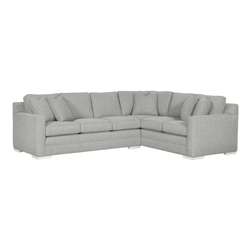 Summerton Upholstered L-Shaped Sectional Right Hand Facing, Tarbee Dove, Casa Blanca