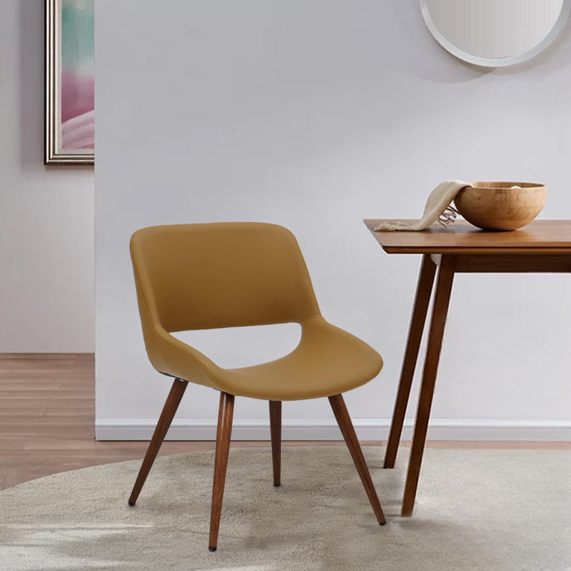 Roslindale Faux Leather Mid-Century Dining Chair, Desert Sandstone
