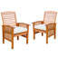 Chaises de patio à dossier à lattes avec coussins 2 pièces Modern - gris délavé-98711371