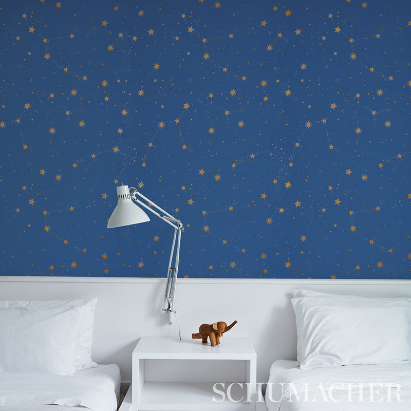 Schumacher x Marie-Chantal Scattered Stars Wallpaper, Night