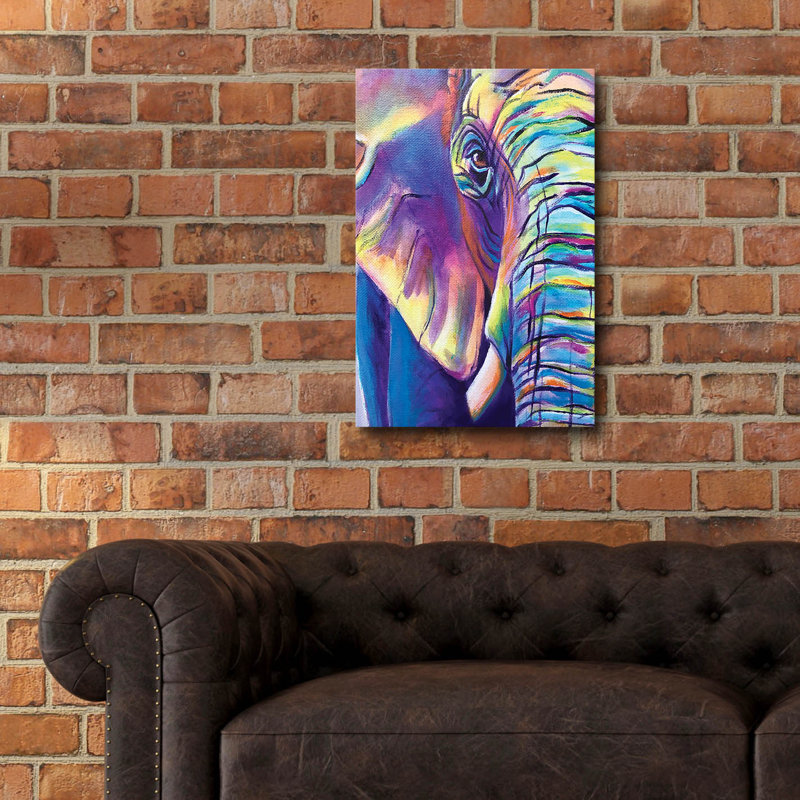 «Elephant Butterfly Left» par Dawg Painter, H 24 po x l 16 po x P 0,2 po