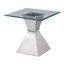 Table de bout en acier inoxydable Unaisah