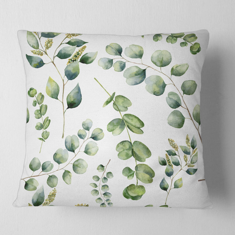 Floral Throw Pillow, 18" x 18"