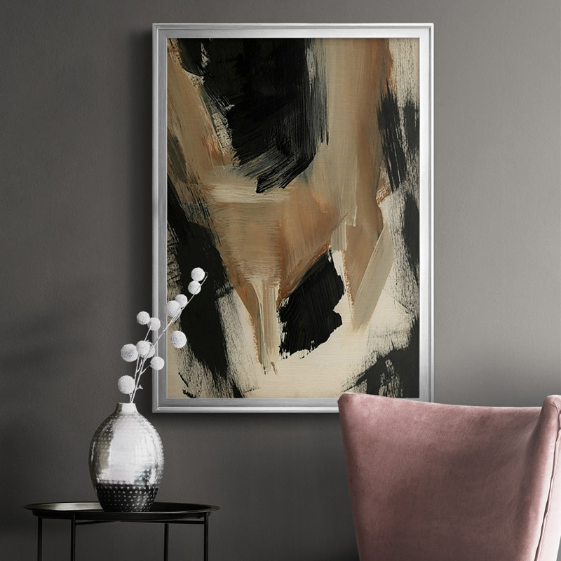 " Baked Paintstrokes II ", 36.5" H x 26.5" W, Silver
