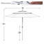 Ensemble de salle à manger long pour 4 personnes 37 "avec parasol Leonard-60860256
