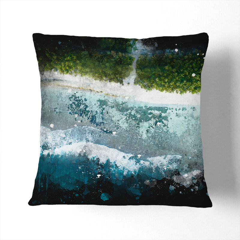 Square Throw Cushion, 55cm H x 55cm W x 20cm D, Stone