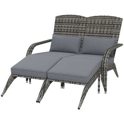 Chaise d'extérieur à haut dossier Mixed Grey