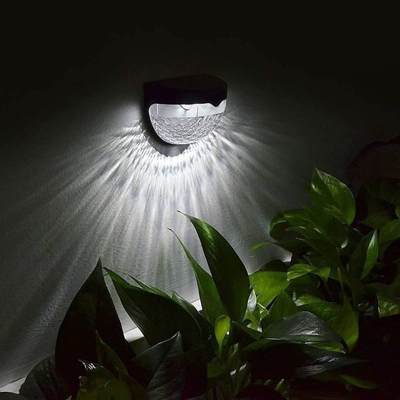 4.5Cm H Solar Powered Integrated LED Outdoor Bulkhead Light, Black