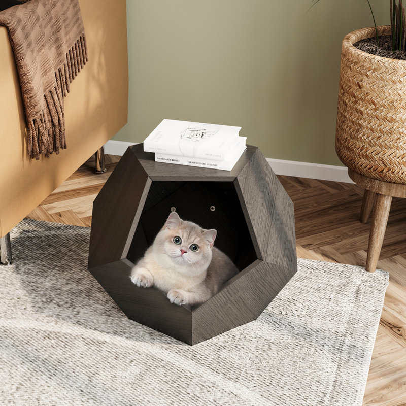 Table d'appoint Modern Pet Furniture, Brun-noir