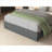 Storage-Focused Queen Size Upholstered Platform Bed Frame, MDF and Metal Construction, Classic Gray with LED Lighting and Charging Station