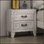 Table de chevet contemporaine en mélamine blanc délavé 1pc
